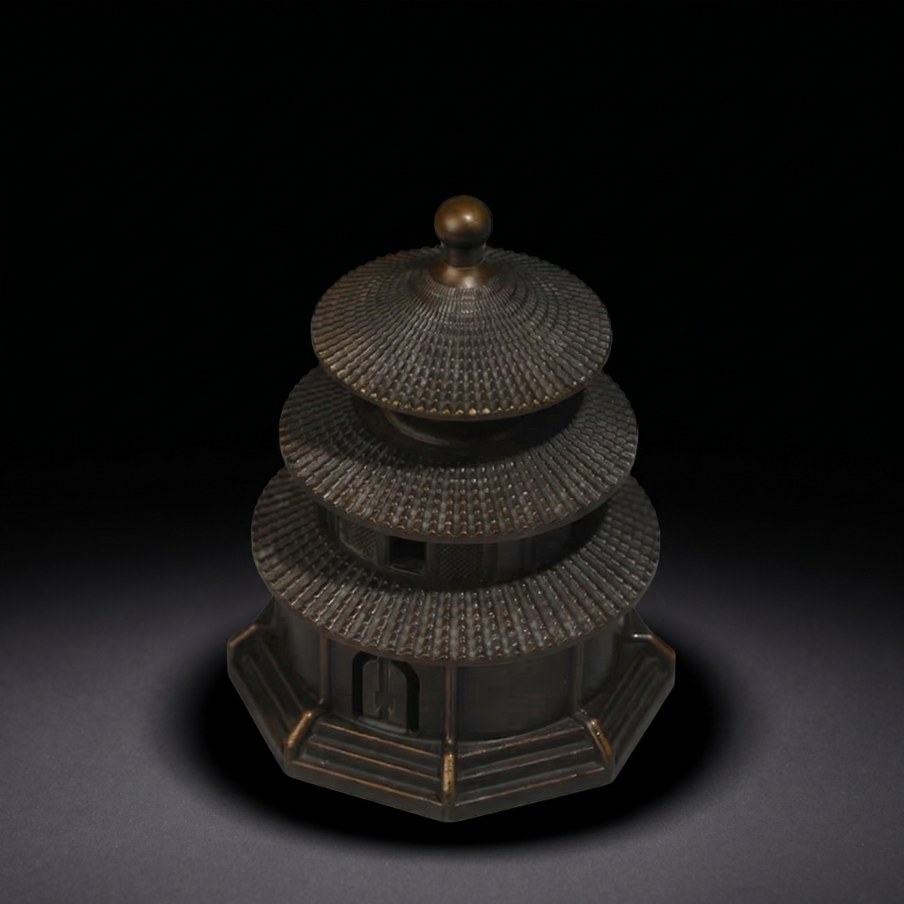 Japanese Bronze Temple Incense Burner