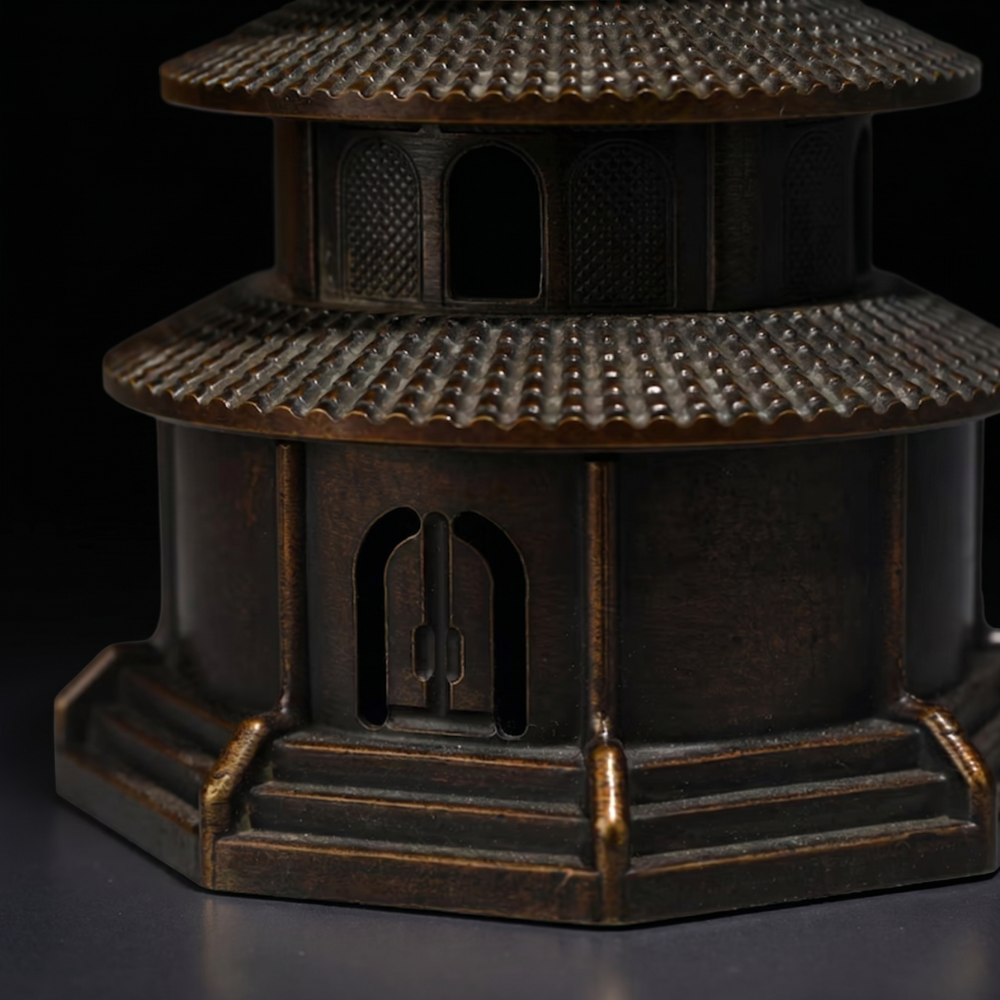 Japanese Bronze Temple Incense Burner