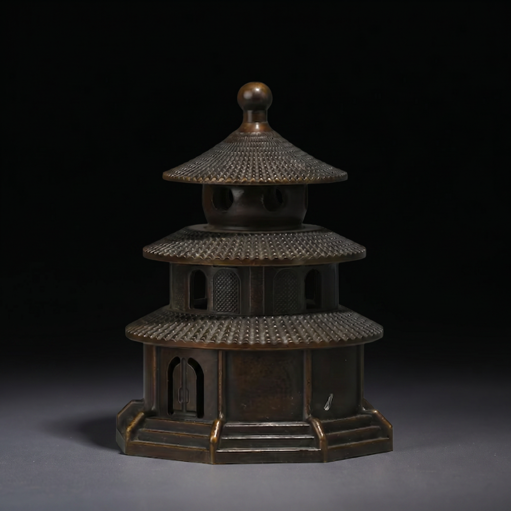 Japanese Bronze Temple Incense Burner