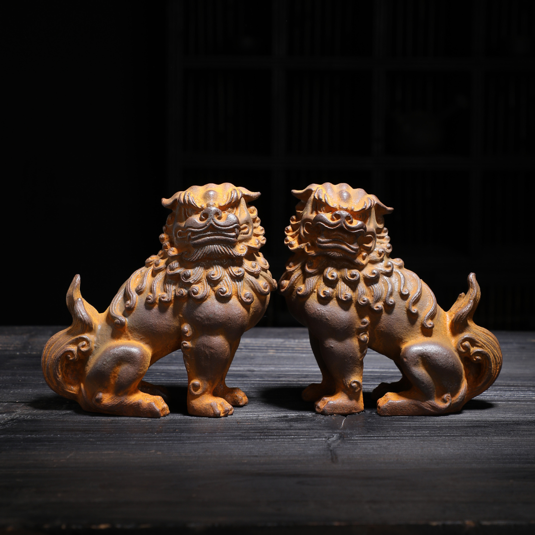 Rustic ron Guardians Foo Dogs