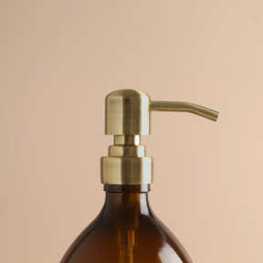 Labeled Glass Dispenser Bottle