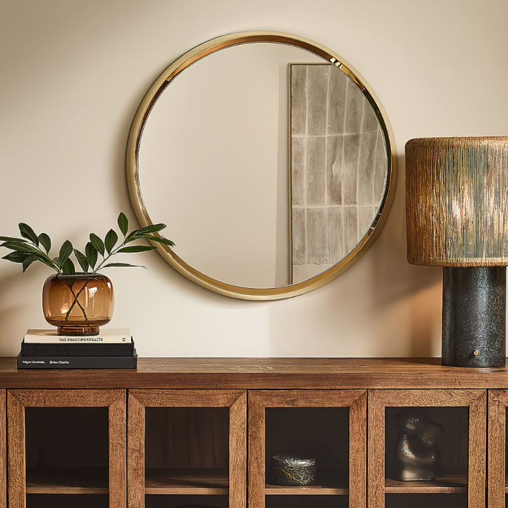 Amber Aura Glass Vase