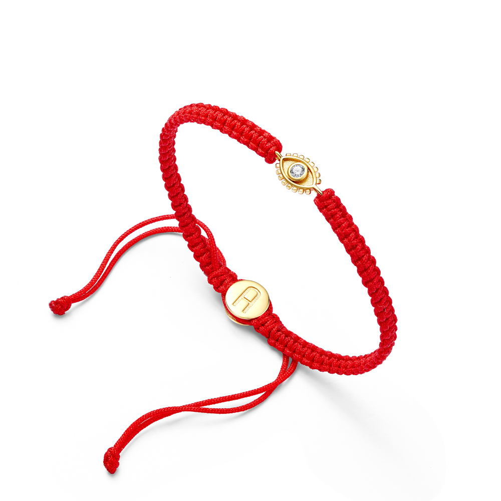 Energy Protection - Gold Evil Eye Red String Bracelet