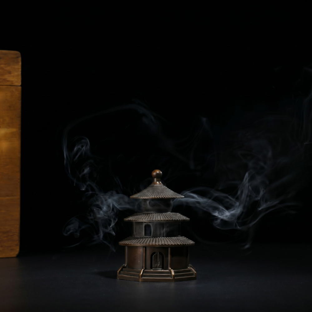 Japanese Bronze Temple Incense Burner