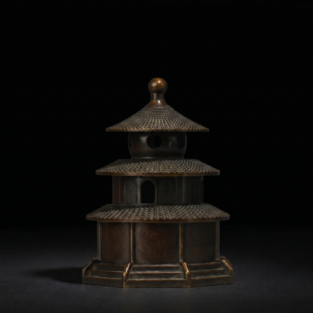 Japanese Bronze Temple Incense Burner